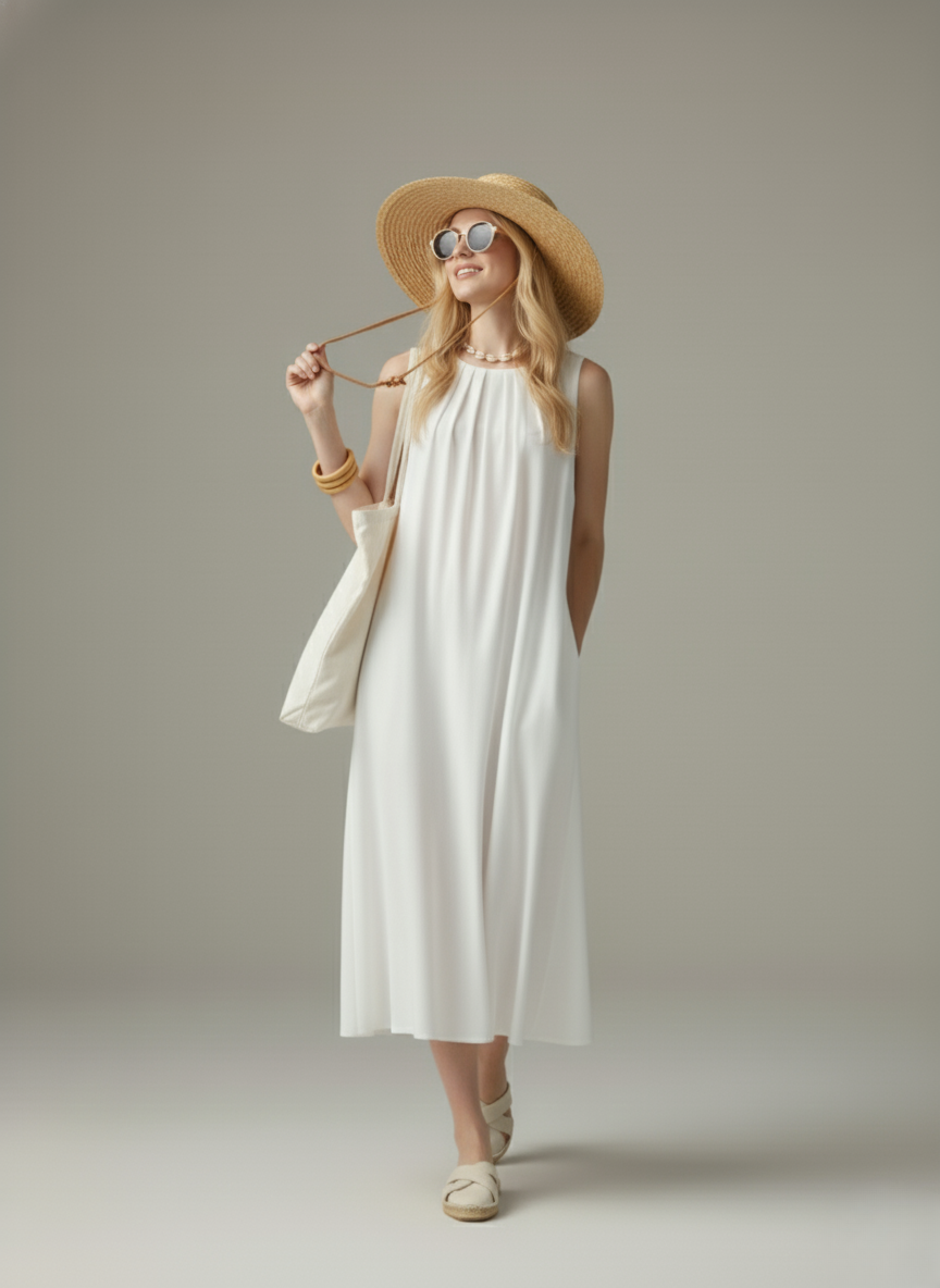 Minimalist white dress